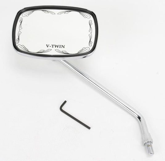 Emgo 20-21751 Universal Scrolled Mirror - V-Twin - 10mm Thread - Right