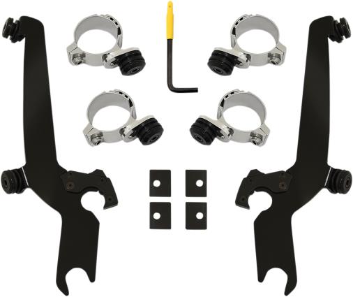 Memphis Shades MEB2031 Trigger-Lock Mount Kit for Sportshield Windshields - Black