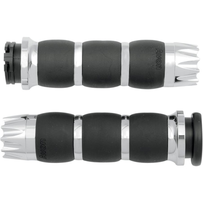 Avon Grips AIR-93-FLY-EX Excalibur Velvet Air Grips - Chrome