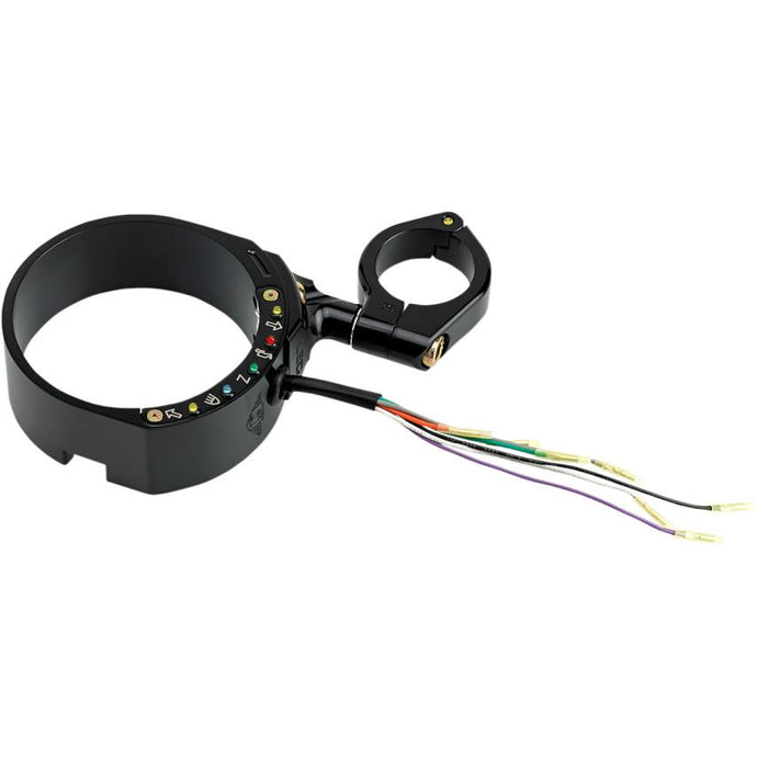 Joker Machine 10-303B Speedo Relocation Brackets with Easy Mount Clamp - Black Anodized