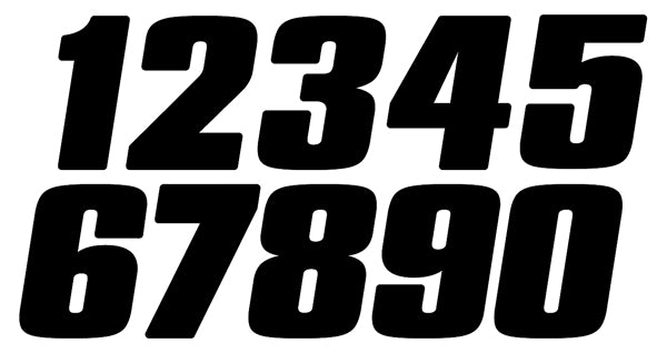Dirt Digits DD43B-0 Competition Stick-On 4in. Black Number - 0