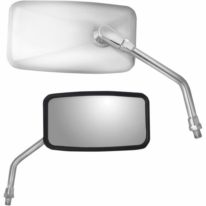 Parts Unlimited 0640-0974 Stainless Steel Rectangular Mirror - Standard