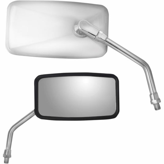Parts Unlimited 0640-0974 Stainless Steel Rectangular Mirror - Standard