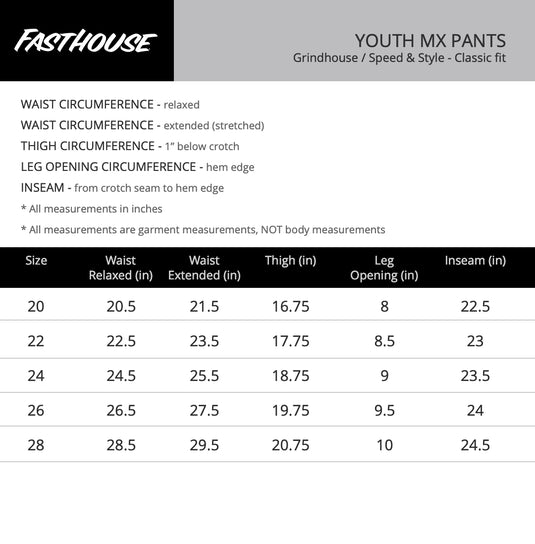 Fasthouse Grindhouse Bereman Youth Pants