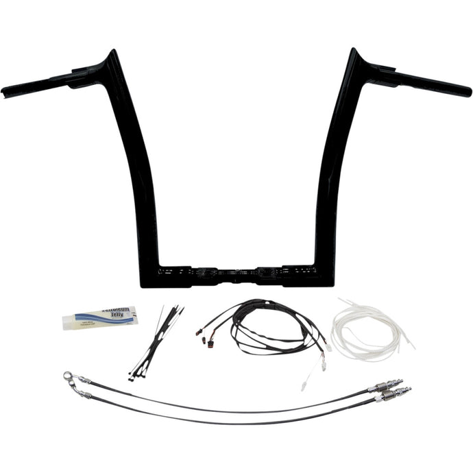 Fat Baggers, Inc. 809614-B 1-1/2in. EZ Install Pointed Top Handlebar Kit - Black