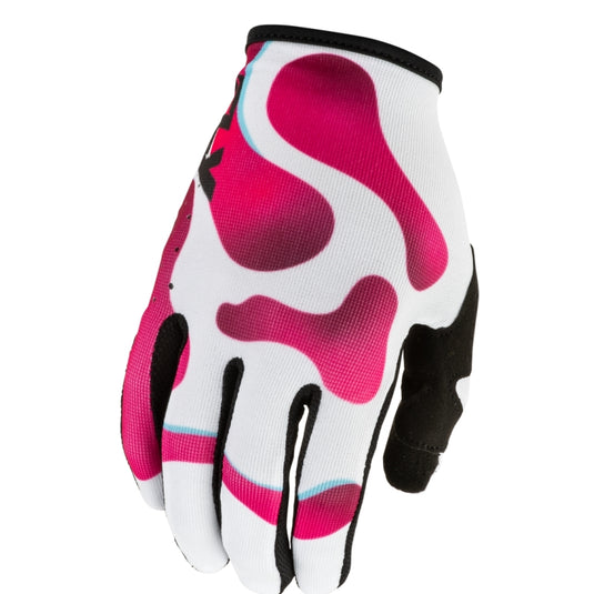 Fly Racing Lite Vibe Gloves (Large, White/Pink/Blue)