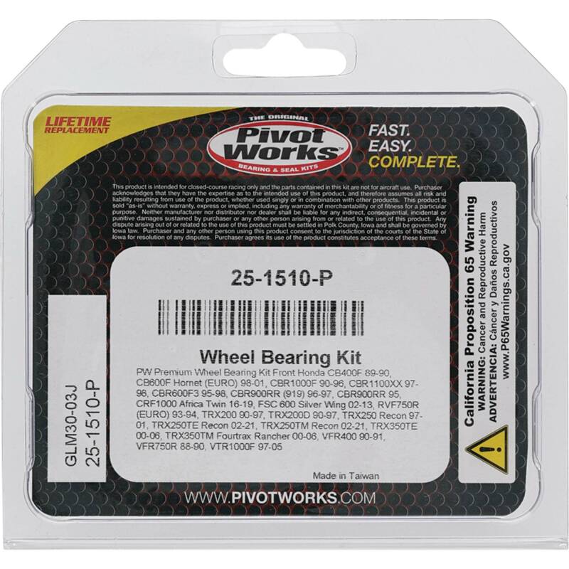 Load image into Gallery viewer, Pivot Works 25-1510-P PIV Wheel Bearing Kit
