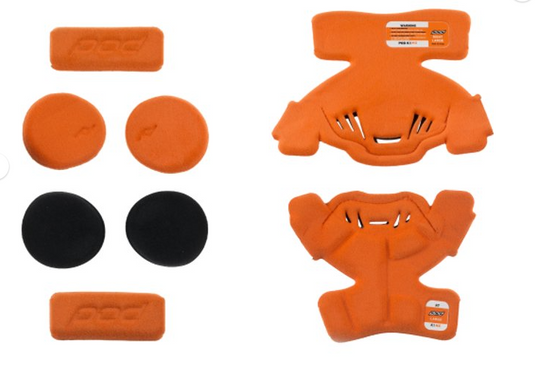 Pod K1 MX Knee Brace Pad Youth Set - Right - Lg - Orange