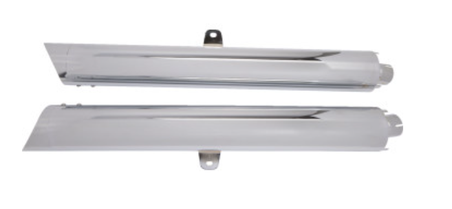Cobra 1215 Touring Muffler Slip-Ons - Scalloped Tips