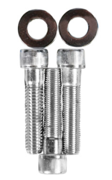 Drag Specialties DS-190743 Triple Tree Pinch Chrome Socket-Head Bolt Set - Knurled