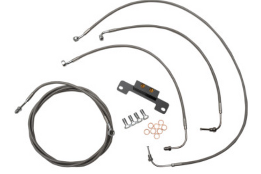 La Choppers LA-8055KT-13 Standard Handlebar Cable/Brake & Clutch Line/Wire Kit - Stainless Braided