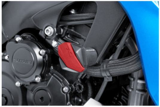 Puig 6378R Rubber End Protectors for R12 Crash Pads - Red