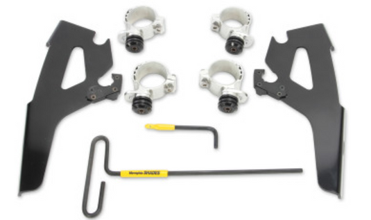 Memphis Shades MEB2021 No-Tool Trigger Lock Mount Kit for Memphis Shades Fats/Slim Windshields - Black