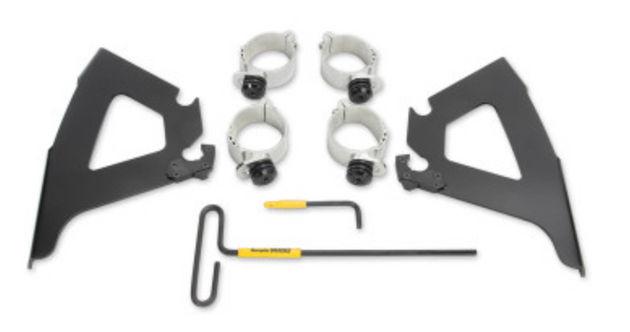 Memphis Shades MEB2023 No-Tool Trigger Lock Mount Kit for Memphis Shades Fats/Slim Windshields - Black