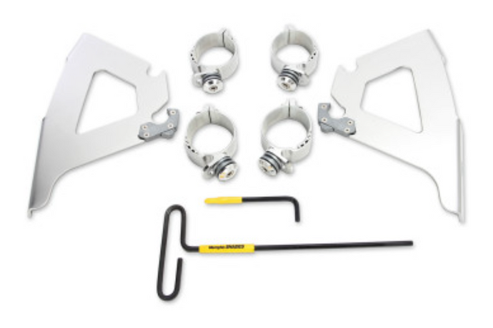Memphis Shades MEK2023 No-Tool Trigger Lock Mount Kit for Memphis Shades Fats/Slim Windshields - Polished