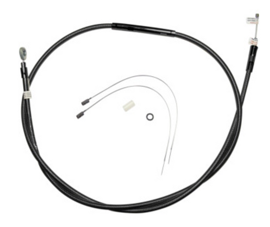 Magnum 42314 Braided Clutch Control Cable - +4in. - Black Pearl