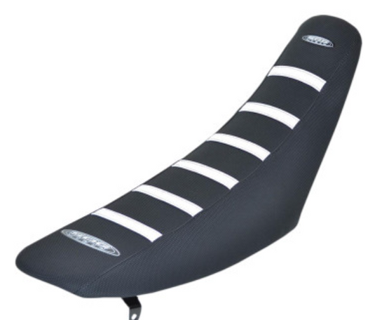Sdg 95941WK 6-Rib Gripper Seat Cover - Black/White Ribs