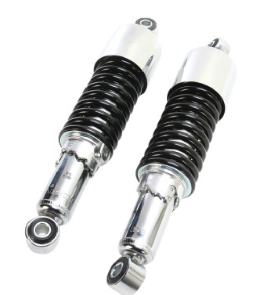 Emgo 17-05700 Custom Eye Lower Mounting Shorty Shocks - w/o Shroud - Chrome/Black