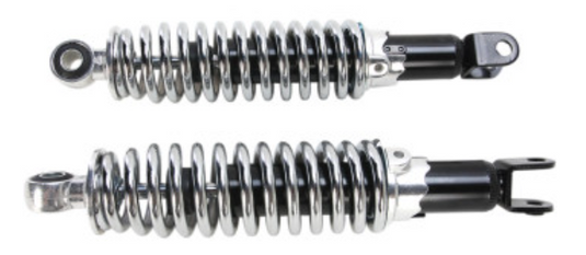 Emgo 17-05697 Custom Clevis Lower Mounting Shorty Shocks - w/o Shroud - Black/Chrome