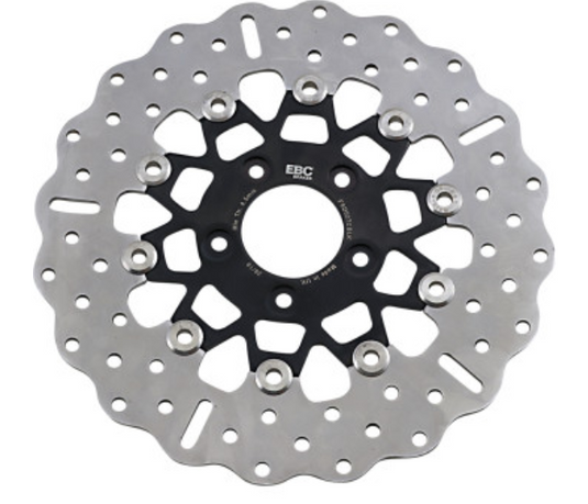 Ebc FSD027CBLK 10 Button Floater Wide Band Brake Rotor - Contour - Black Chrome