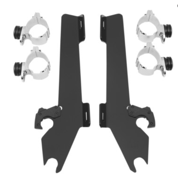 Memphis Shades MEM8994 Trigger-Lock Mount Kit for Batwing Fairing - Black