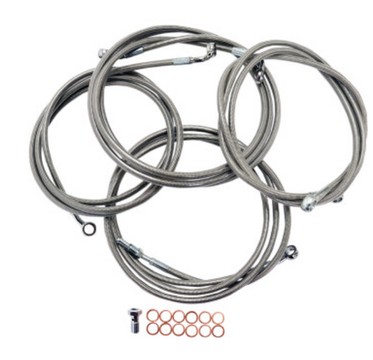 La Choppers LA-8052KT-19 Cable/Brake Line Kit - 18-20in. Ape Hangers - Stainless