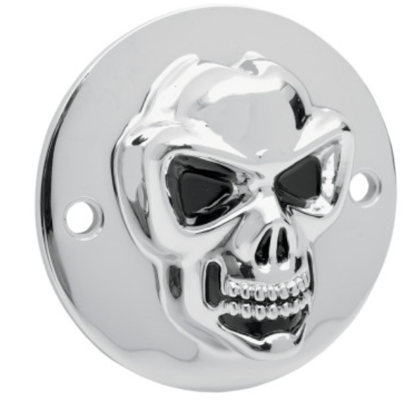 Drag Specialties 1902-0185 3-D Skull Points Cover - Chrome