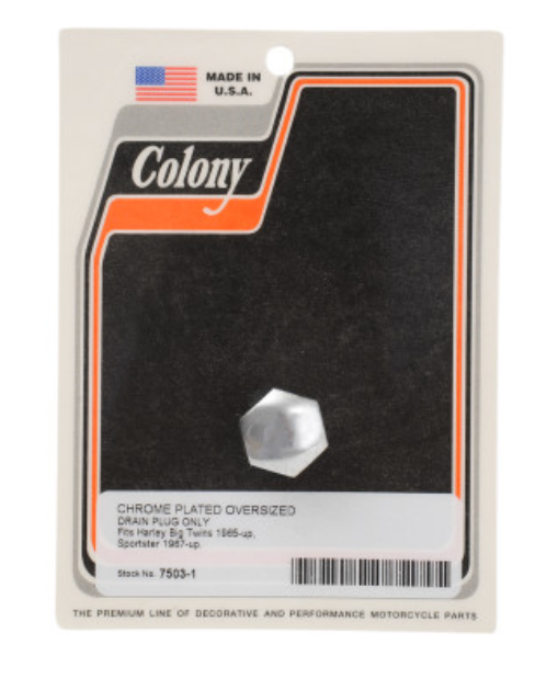 Colony 7503-1 Custom Oil Tank Drain Plug - Domed Hex Oversize - 9/16in.-18