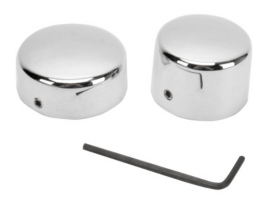 Drag Specialties DS-222884 3/4in. Chrome Axle Caps - Rear