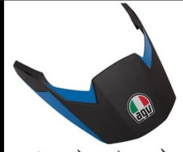 Agv Peak for AX-9 Helmets - Black/Cyan Blue