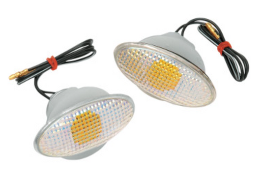 K&S Technologies 25-8278 Flush Mount Marker Lights - Flat Oval Medium/Rainbow Lens - Single Filament