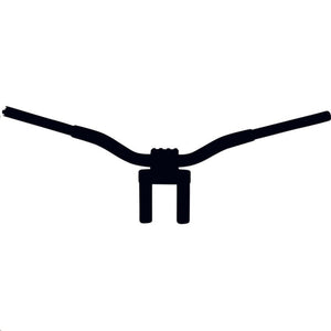 LA Choppers LA-7335-04M 1-1/4in. Kage Fighter Straight Heights T-Bar - 6in. Rise - Flat Black