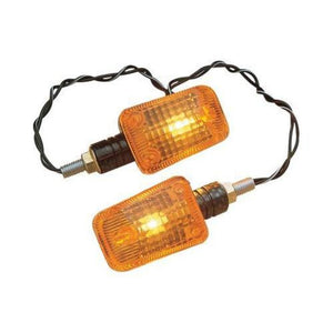 K&S Technologies 25-8149 Mini-Stalk Marker Lights - Carbon with Amber Lens