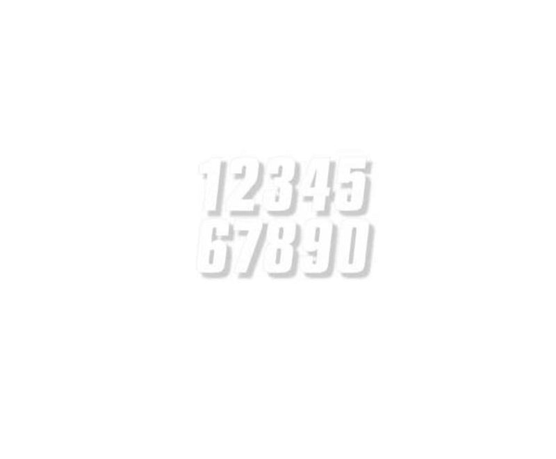 Factory Effex 08-90058 Factory Number 6in. - No.8 - White