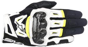 Alpinestars SMX-2 Air Carbon V2 Gloves Black/White/Fluo Yellow Yellow