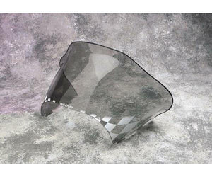 SNO Stuff Flared Windshield - Low - 16.5in. - Smoke with White Checkers Tinted